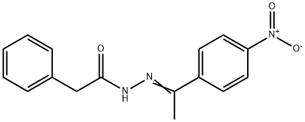 N-[(E)-1-(4-nitrophenyl)ethylideneamino]-2-phenylacetamide Struktur