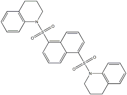 1-[5-(3,4-dihydro-2H-quinolin-1-ylsulfonyl)naphthalen-1-yl]sulfonyl-3,4-dihydro-2H-quinoline Struktur