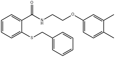 2-benzylsulfanyl-N-[2-(3,4-dimethylphenoxy)ethyl]benzamide,340827-66-9,结构式