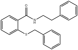 2-benzylsulfanyl-N-(2-phenylethyl)benzamide Struktur