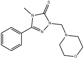 4-methyl-2-(morpholin-4-ylmethyl)-5-phenyl-1,2,4-triazole-3-thione Struktur