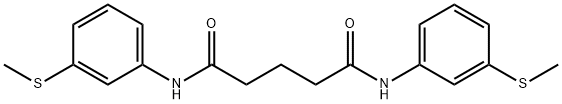 N,N'-bis(3-methylsulfanylphenyl)pentanediamide Structure