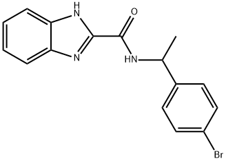 N-[1-(4-bromophenyl)ethyl]-1H-benzimidazole-2-carboxamide,341020-08-4,结构式