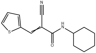 (Z)-2-cyano-N-cyclohexyl-3-thiophen-2-ylprop-2-enamide Structure