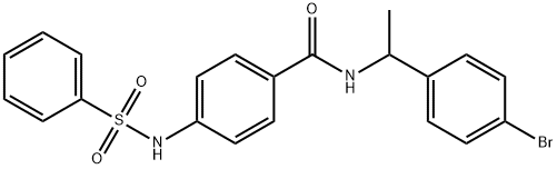 4-(benzenesulfonamido)-N-[1-(4-bromophenyl)ethyl]benzamide Structure