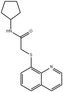 N-cyclopentyl-2-quinolin-8-ylsulfanylacetamide Struktur