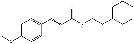 (E)-N-[2-(cyclohexen-1-yl)ethyl]-3-(4-methoxyphenyl)prop-2-enamide 结构式
