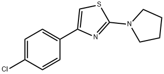 4-(4-chlorophenyl)-2-pyrrolidin-1-yl-1,3-thiazole 化学構造式