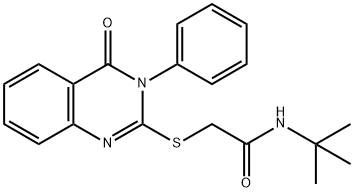 N-tert-butyl-2-(4-oxo-3-phenylquinazolin-2-yl)sulfanylacetamide Structure