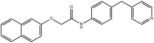 2-naphthalen-2-yloxy-N-[4-(pyridin-4-ylmethyl)phenyl]acetamide 结构式