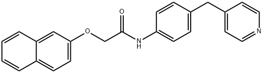 2-naphthalen-2-yloxy-N-[4-(pyridin-4-ylmethyl)phenyl]acetamide Structure