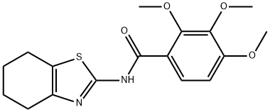 2,3,4-trimethoxy-N-(4,5,6,7-tetrahydro-1,3-benzothiazol-2-yl)benzamide,345991-60-8,结构式