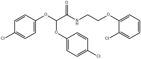 2,2-bis(4-chlorophenoxy)-N-[2-(2-chlorophenoxy)ethyl]acetamide 化学構造式