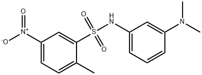 N-[3-(dimethylamino)phenyl]-2-methyl-5-nitrobenzenesulfonamide 化学構造式