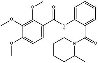 2,3,4-trimethoxy-N-[2-(2-methylpiperidine-1-carbonyl)phenyl]benzamide Struktur