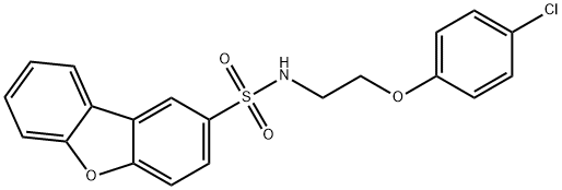 345992-92-9 N-[2-(4-chlorophenoxy)ethyl]dibenzofuran-2-sulfonamide