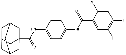 N-[4-[(2-chloro-4,5-difluorobenzoyl)amino]phenyl]adamantane-1-carboxamide Structure