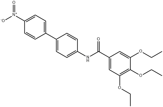 3,4,5-triethoxy-N-[4-(4-nitrophenyl)phenyl]benzamide 化学構造式