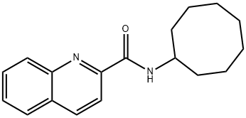 N-cyclooctylquinoline-2-carboxamide 化学構造式