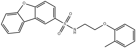 346662-28-0 N-[2-(2-methylphenoxy)ethyl]dibenzofuran-2-sulfonamide