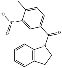 2,3-dihydroindol-1-yl-(4-methyl-3-nitrophenyl)methanone Structure