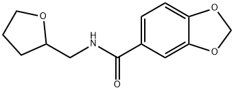 N-(oxolan-2-ylmethyl)-1,3-benzodioxole-5-carboxamide 化学構造式