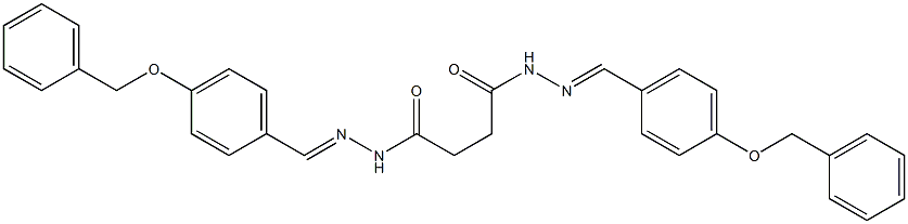 N,N'-bis[(E)-(4-phenylmethoxyphenyl)methylideneamino]butanediamide Struktur