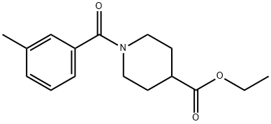 ethyl 1-(3-methylbenzoyl)piperidine-4-carboxylate 化学構造式