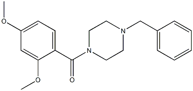 (4-benzylpiperazin-1-yl)-(2,4-dimethoxyphenyl)methanone 化学構造式
