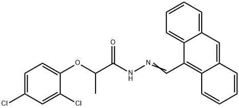 N-[(E)-anthracen-9-ylmethylideneamino]-2-(2,4-dichlorophenoxy)propanamide Struktur