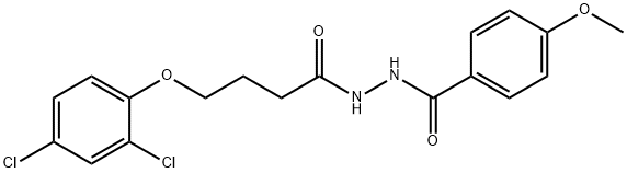 N'-[4-(2,4-dichlorophenoxy)butanoyl]-4-methoxybenzohydrazide 结构式