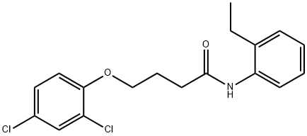 4-(2,4-dichlorophenoxy)-N-(2-ethylphenyl)butanamide Structure