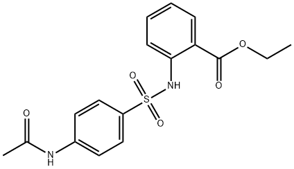 ethyl 2-[(4-acetamidophenyl)sulfonylamino]benzoate 结构式