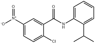 2-chloro-5-nitro-N-(2-propan-2-ylphenyl)benzamide,346725-80-2,结构式