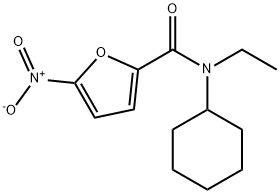 N-cyclohexyl-N-ethyl-5-nitrofuran-2-carboxamide 化学構造式