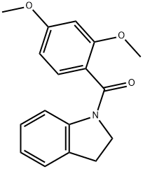 2,3-dihydroindol-1-yl-(2,4-dimethoxyphenyl)methanone,349107-50-2,结构式