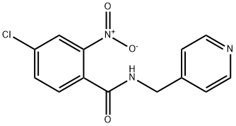 4-chloro-2-nitro-N-(pyridin-4-ylmethyl)benzamide 化学構造式