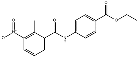 ethyl 4-[(2-methyl-3-nitrobenzoyl)amino]benzoate 化学構造式