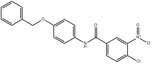 4-chloro-3-nitro-N-(4-phenylmethoxyphenyl)benzamide 化学構造式