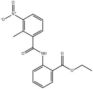 ethyl 2-[(2-methyl-3-nitrobenzoyl)amino]benzoate 结构式