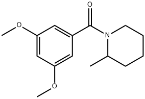 (3,5-dimethoxyphenyl)-(2-methylpiperidin-1-yl)methanone 结构式