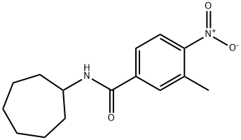 N-cycloheptyl-3-methyl-4-nitrobenzamide 结构式