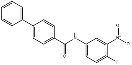 N-(4-fluoro-3-nitrophenyl)-4-phenylbenzamide Struktur
