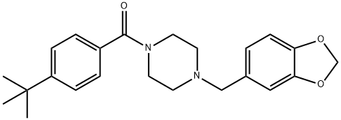 [4-(1,3-benzodioxol-5-ylmethyl)piperazin-1-yl]-(4-tert-butylphenyl)methanone Structure