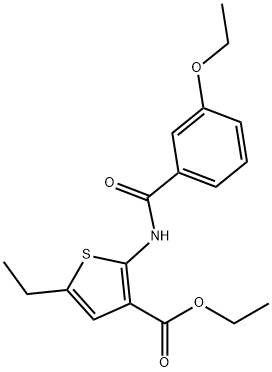 ethyl 2-[(3-ethoxybenzoyl)amino]-5-ethylthiophene-3-carboxylate 化学構造式