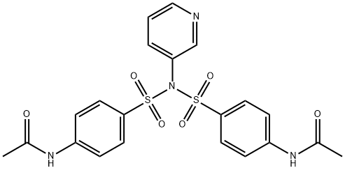 N-[4-[(4-acetamidophenyl)sulfonyl-pyridin-3-ylsulfamoyl]phenyl]acetamide,350992-59-5,结构式