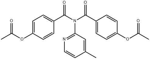 [4-[(4-acetyloxybenzoyl)-(4-methylpyridin-2-yl)carbamoyl]phenyl] acetate Structure