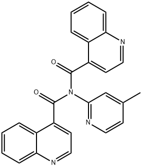 N-(4-methylpyridin-2-yl)-N-(quinoline-4-carbonyl)quinoline-4-carboxamide Structure