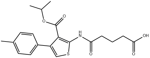 5-[[4-(4-methylphenyl)-3-propan-2-yloxycarbonylthiophen-2-yl]amino]-5-oxopentanoic acid Structure