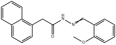 N-[(E)-(2-methoxyphenyl)methylideneamino]-2-naphthalen-1-ylacetamide,351073-08-0,结构式